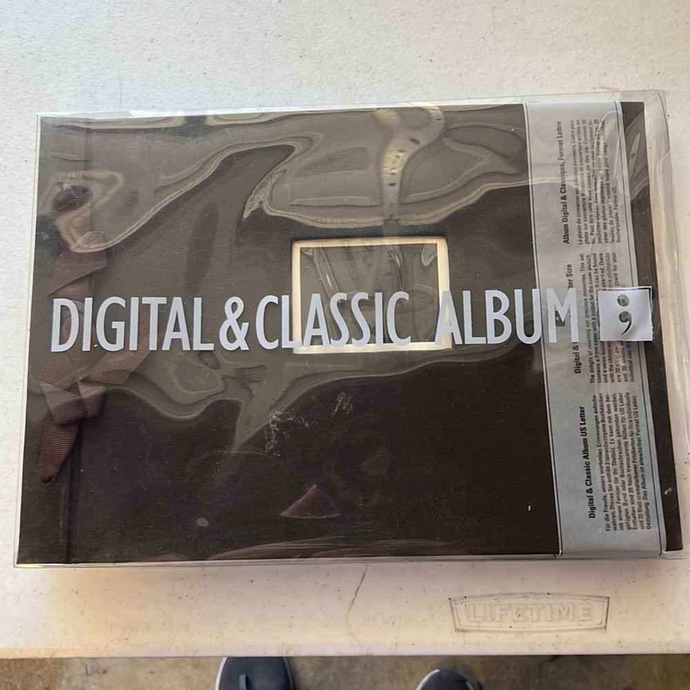 Classic brown fabric photo album